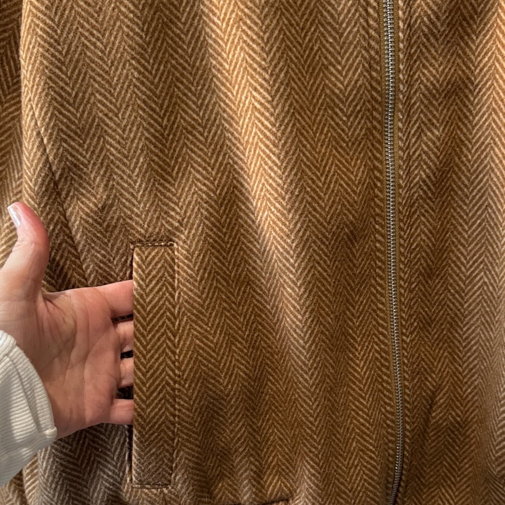Loft Herringbone Bomber Jacket. NWT. - Picture 3 of 5